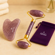 Arvoti Amethyst Gua Sha & Facial Roller Set